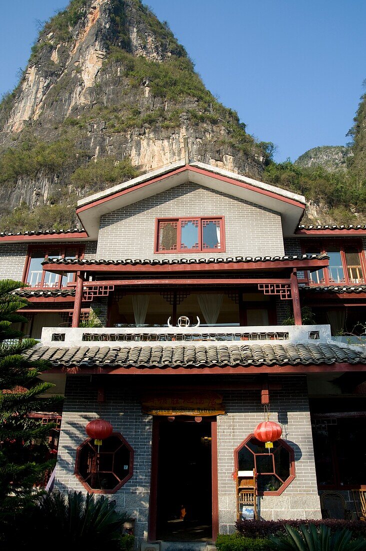 Traditionelles Haus in einer Bergregion