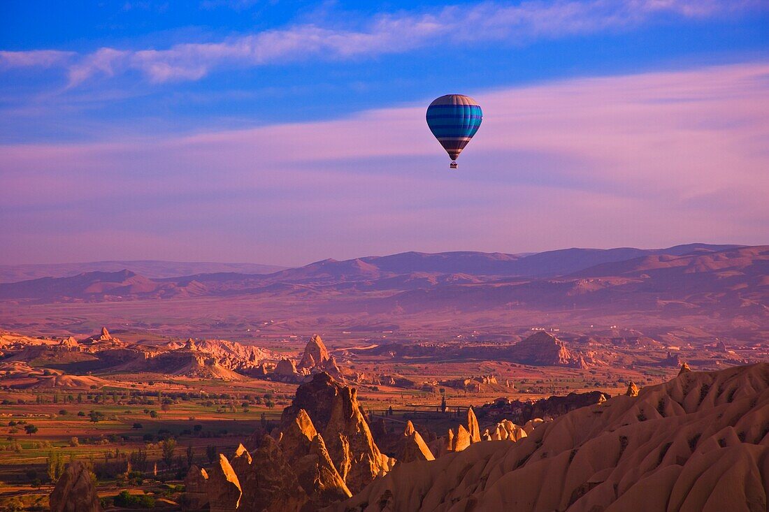 Balloons Over Goreme Valley, Cappadocia; Anatolia,Turkey