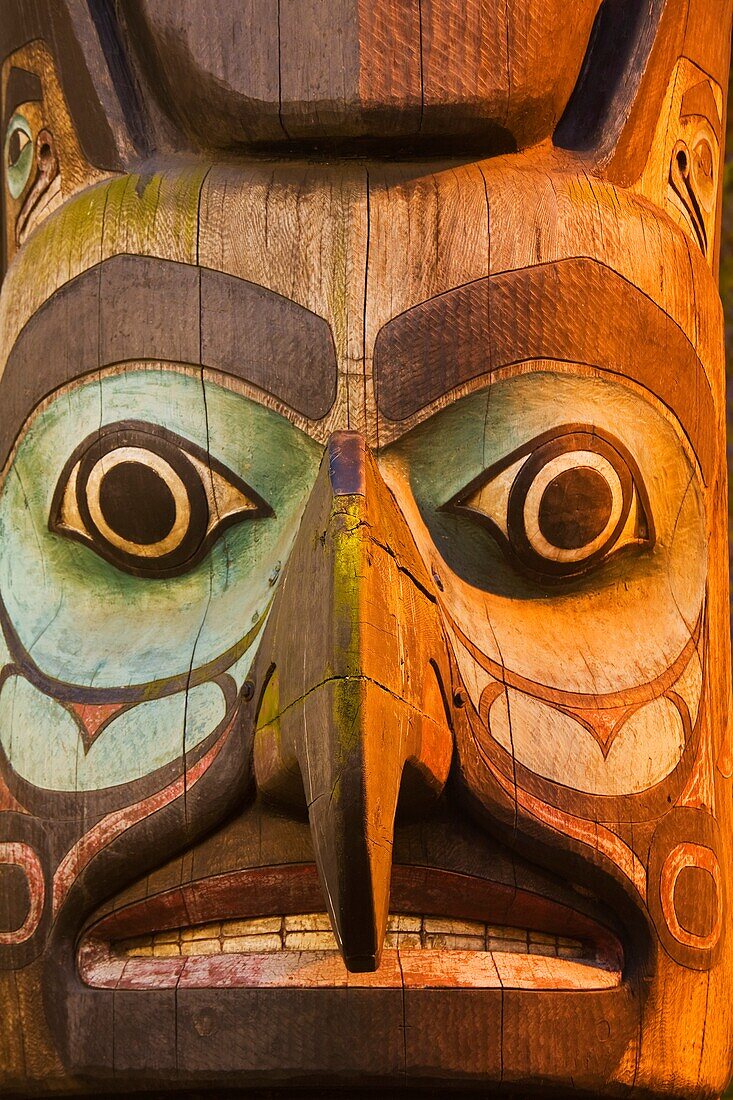 Totem Pole In Pioneer Square; Seattle, Washington State, Usa