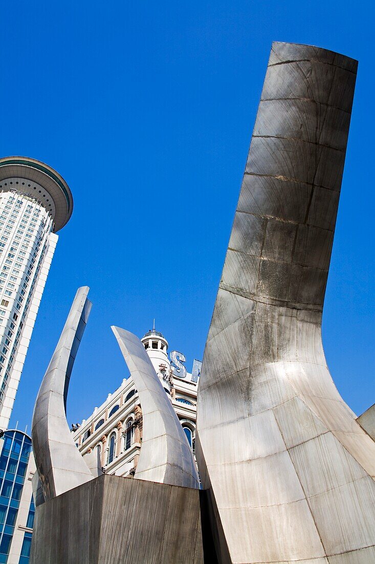 Sculpture In Renmin Square By Nanjing Road; Shanghai, China