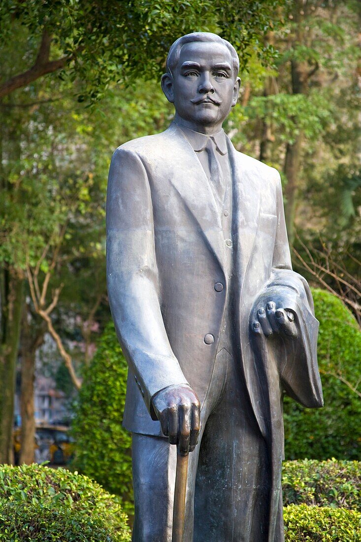 Statue Of Dr. Sun Yat Sen By Cao Chong-En In Sun Yat Sen Memorial Hall; Taipei, Taiwan, Republic Of China