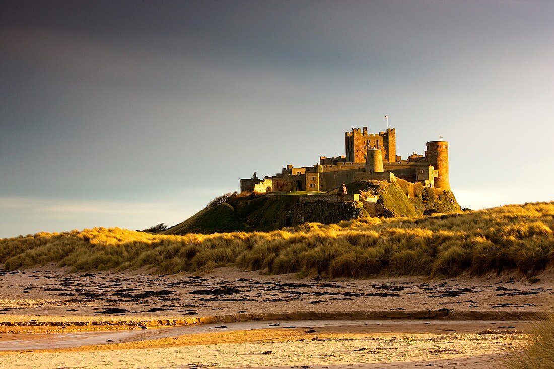 Bamburgh Castle; Bamborough, Northumberland, England, Uk