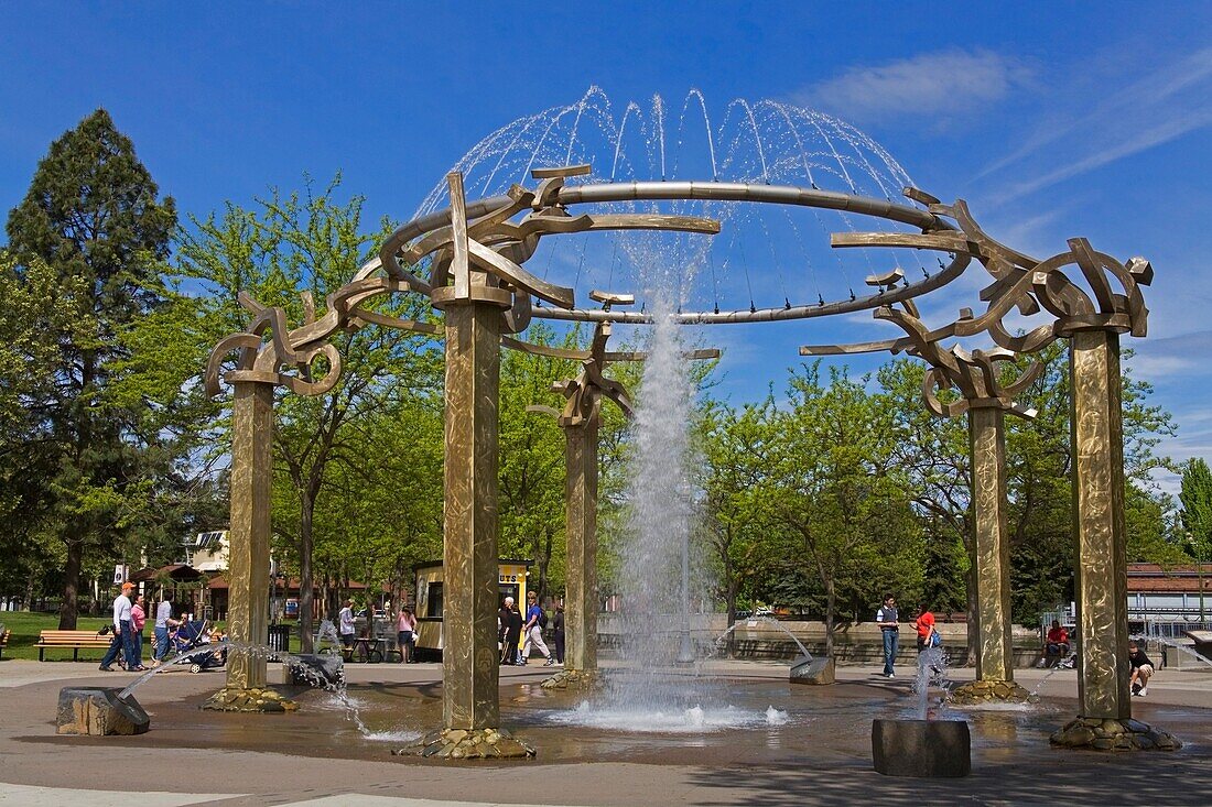 Springbrunnen im Riverfront Park; Spokane, Washington, Vereinigte Staaten