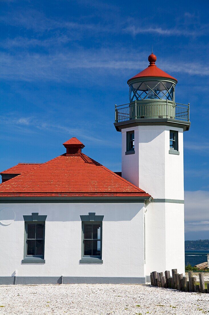 Alki Point Leuchtturm; Seattle, Washington, Usa