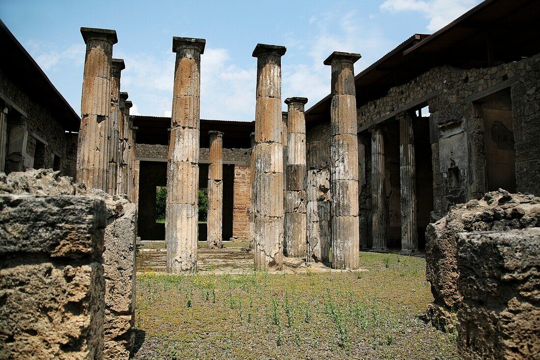 Pompeii, Italy; Historic Italian Ruins, Aftermath Of Volcanic Eruption