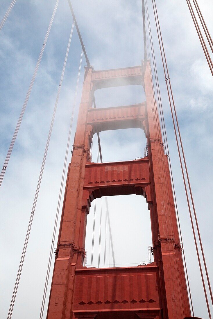 San Francisco, California, Usa; Low Angle View Of Golden Gate Bridge