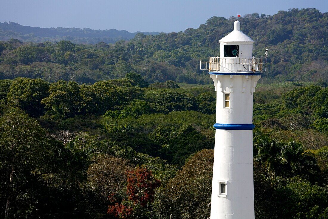 Gatun Locks Lighthouse, Panama Canal, Panama, Central America; Lighthouse