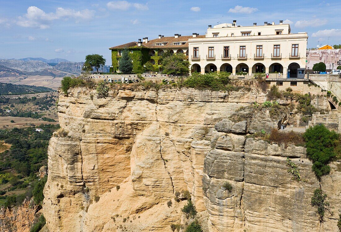 Hotel On Scenic Clifftop; Andalusia,Spain
