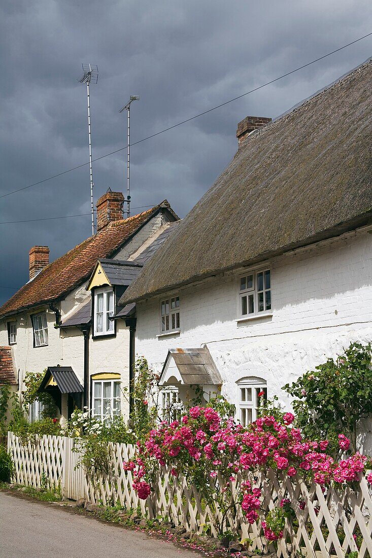 Cottages In Avebury, Wiltshire County, England