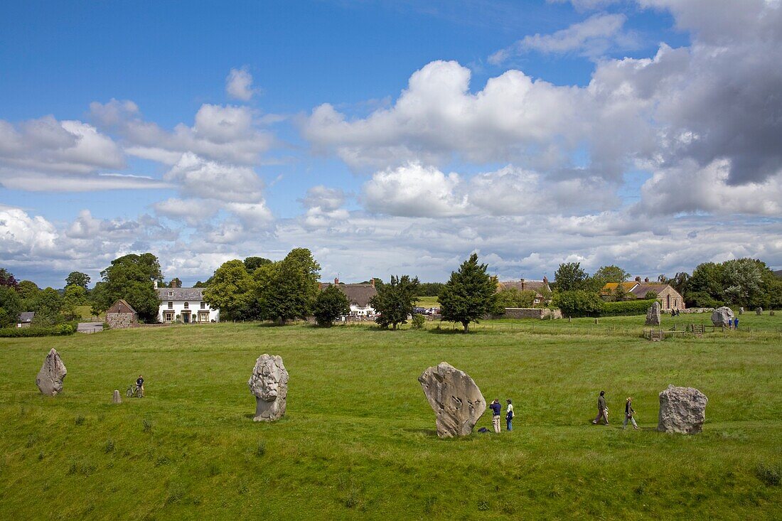 Steinkreis, Avebury, Grafschaft Wiltshire, England