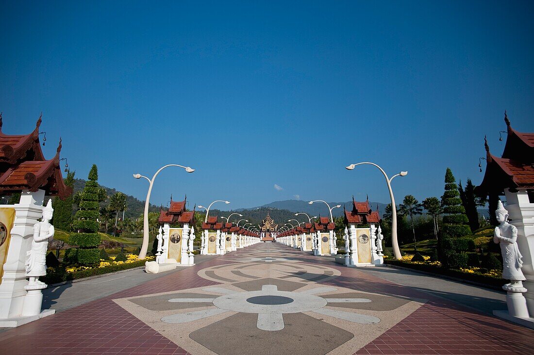 Path Through Rajapreuk Gardens; Chiang Mai, Thailand