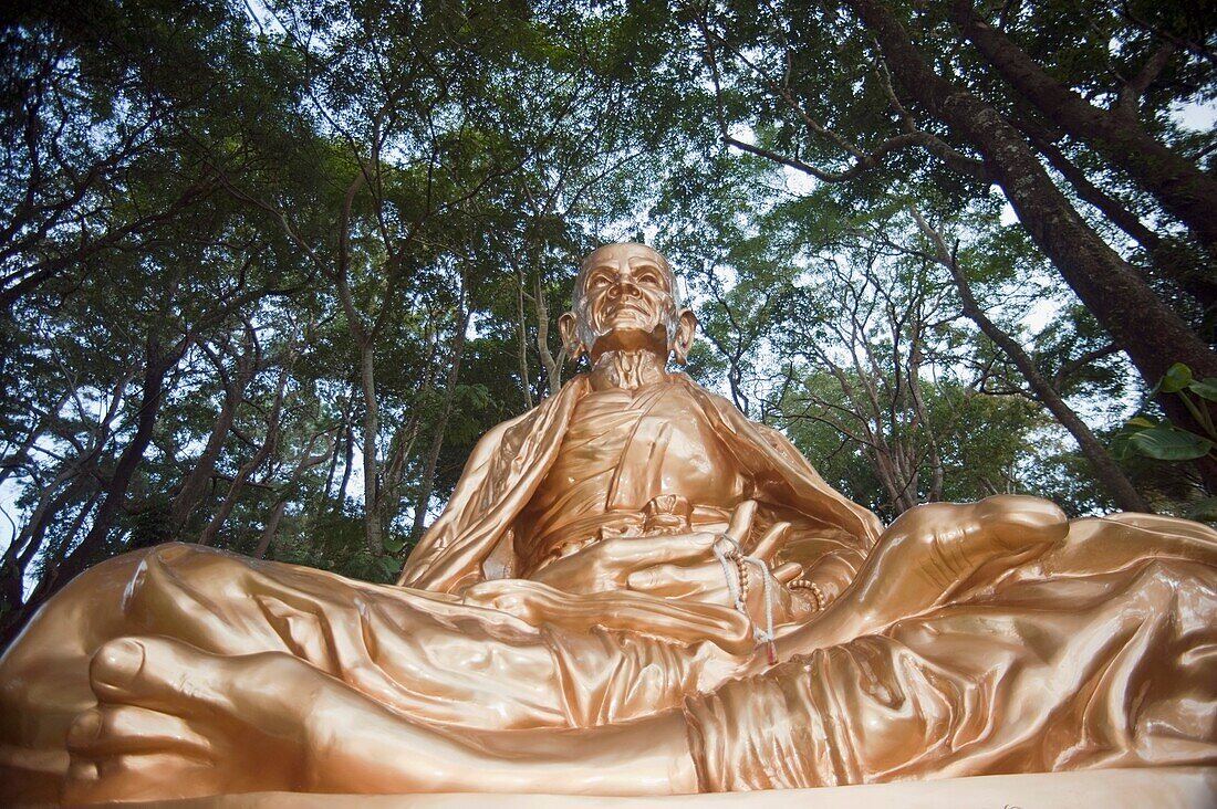 Statue Of Khruba Srivichai Founder Of Wat Phrathat Doi Suthep Temple; Chiang Mai, Thailand
