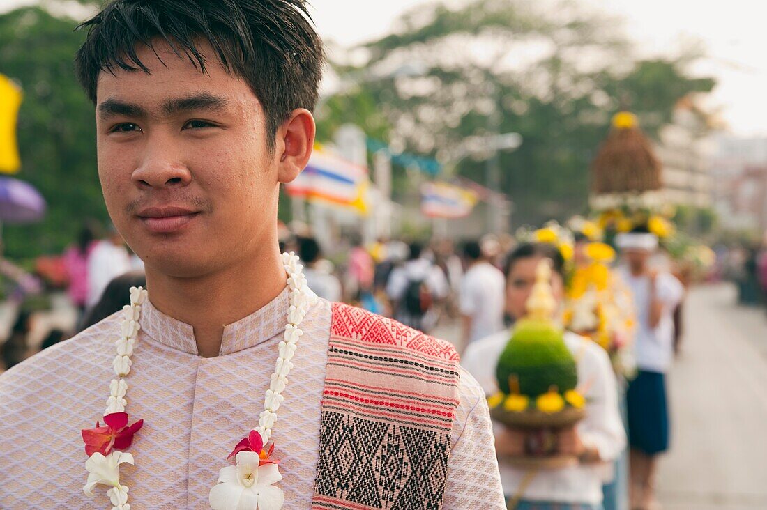Man In Flower Festival, Chiang Mai, Thailand