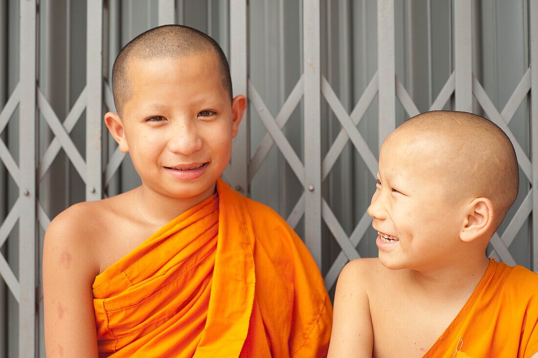 Two Young Boys Wearing Sarongs