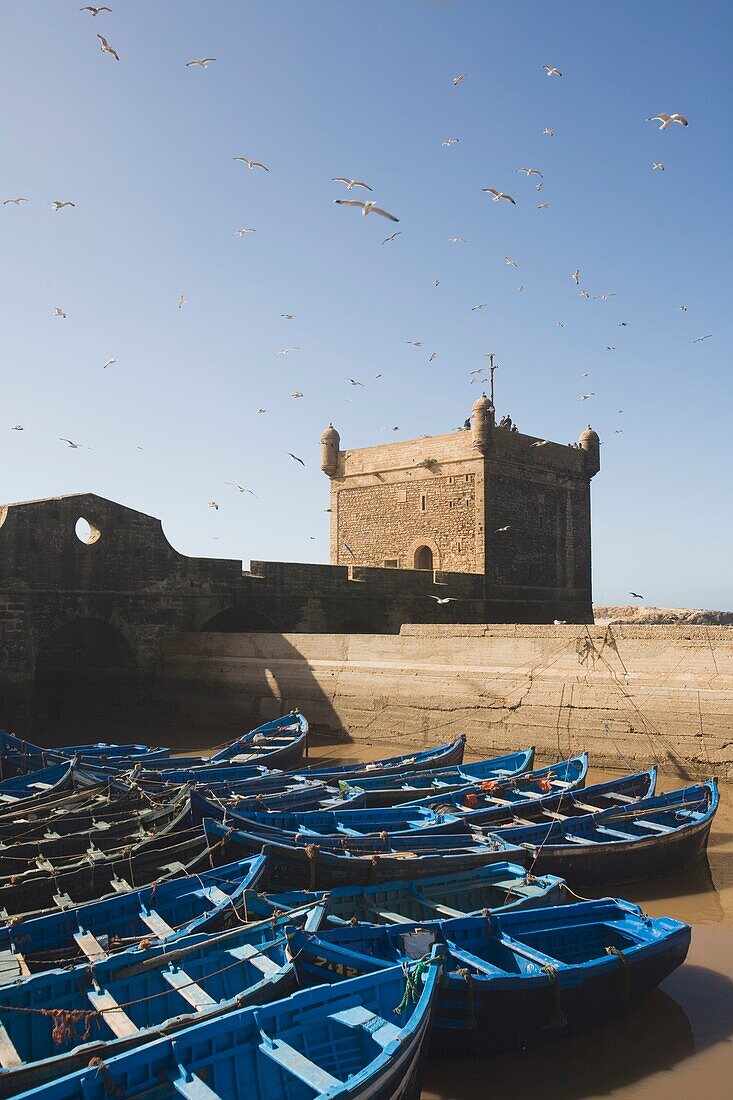 Boats Moored In Port Skala, Essaouira, Morocco