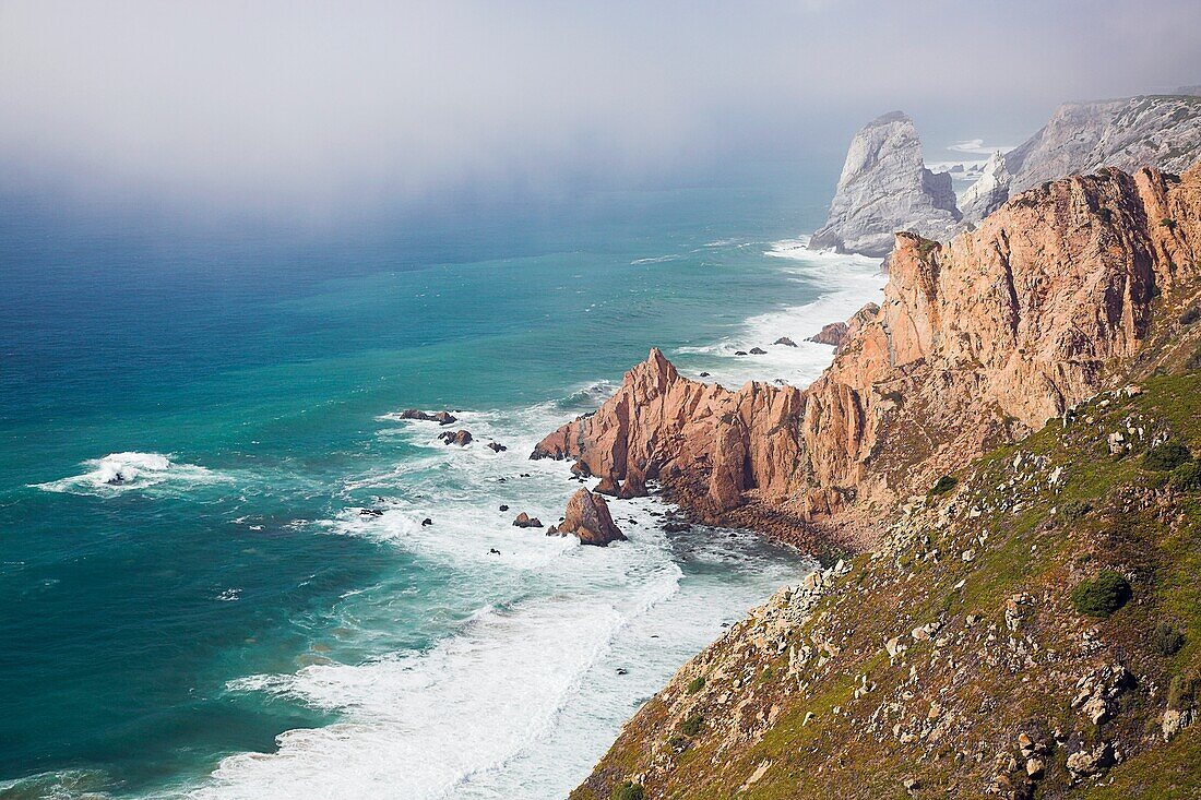 Cliff And Seascape Of Cape Roca, Sintra, Portugal