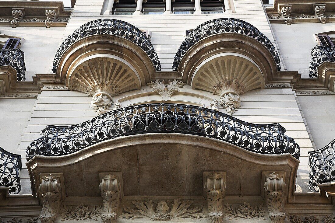 Ornate Balconies, Barcelona, Spain