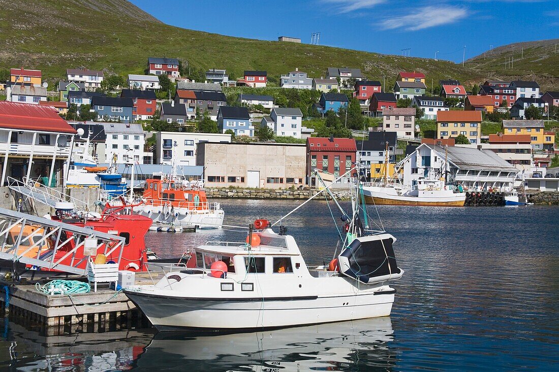 Fishing Boat In Honningsvag Port, Mageroy Island, Norway, Scandinavia
