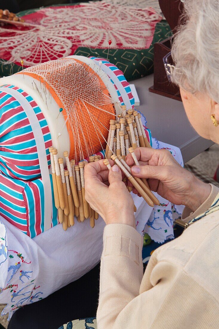 Senior Woman Making Lace