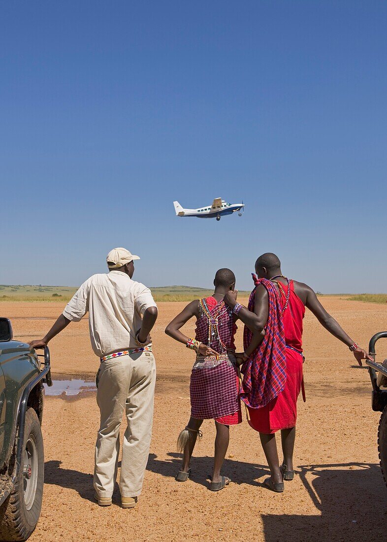 Olkiombo Airstrip In The Masai Mara, Kenya, East Africa