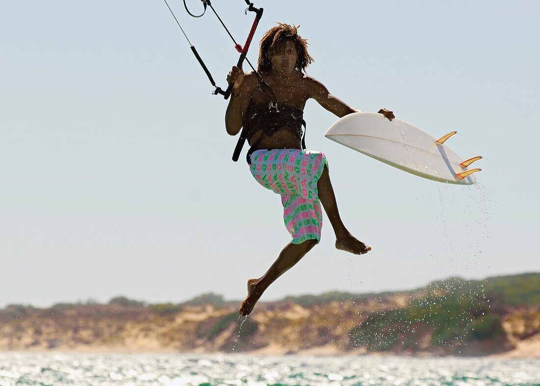 Man Kitesurfing