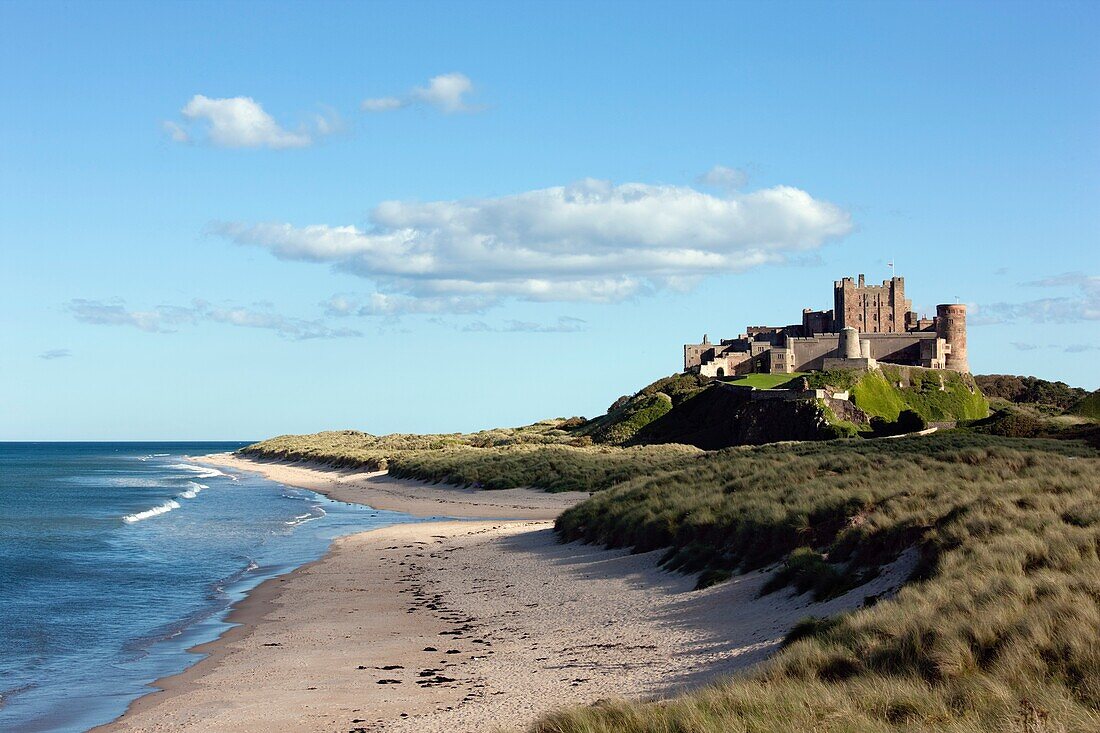 Schloss in Bamborough; Bamborough, Northumberland, England