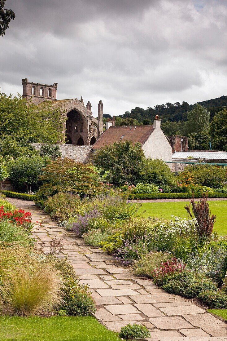 Landschaftlicher Garten; Melrose, Scottish Borders, Schottland