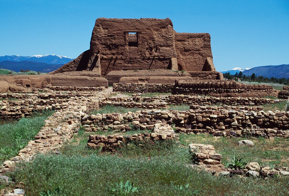 Missionskirche, Pecos Pueblo, New Mexico, Usa