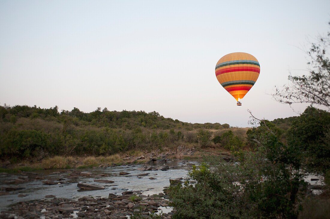 Heißluftballon, Kenia, Afrika