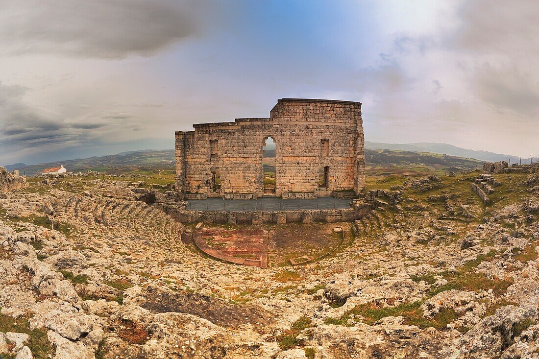 Ruins Of Roman City Known As Ronda La Vieja; Malaga, Spain