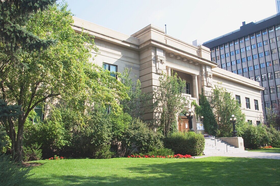 Calgary, Alberta, Kanada; Altes Gerichtsgebäude aus Sandstein