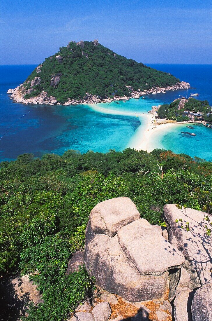 Aerial View Of Koh Nang Yuan Islands Off Koh Tao, Thailand