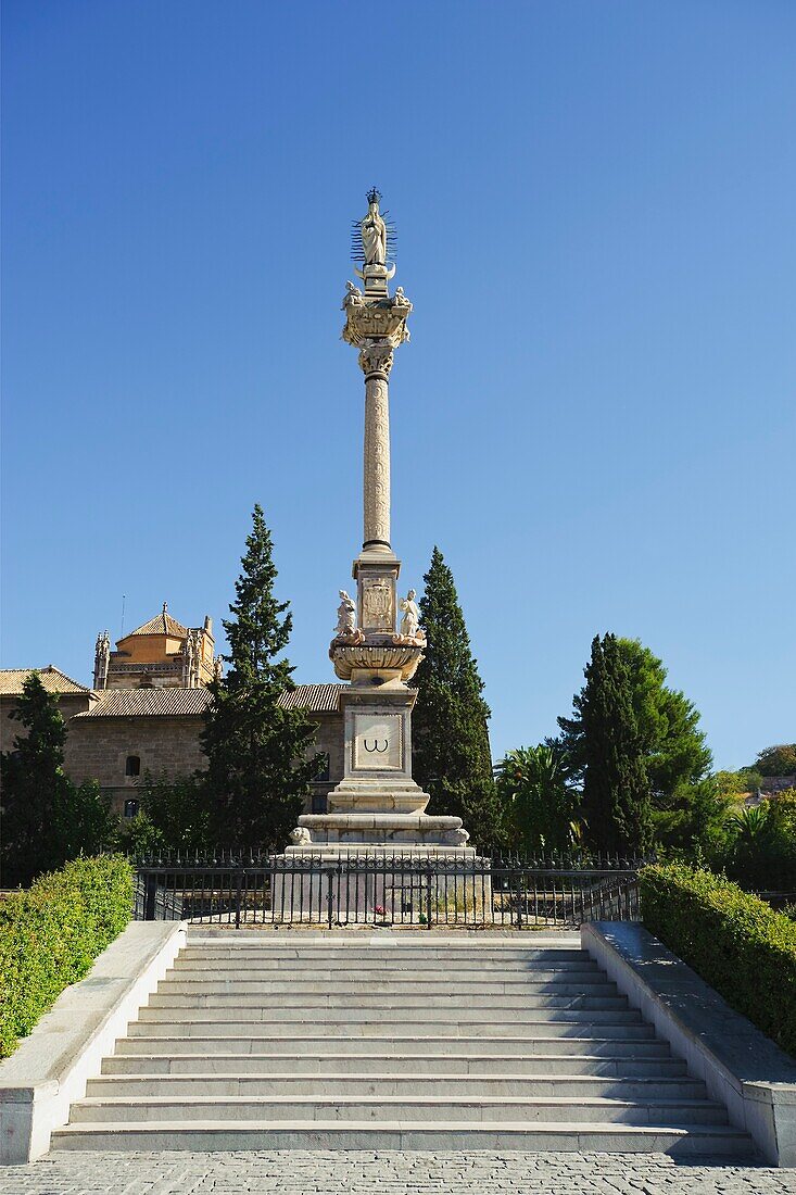 Fuente Del Triunfo Statue And Royal Hospital, Granada, Spain