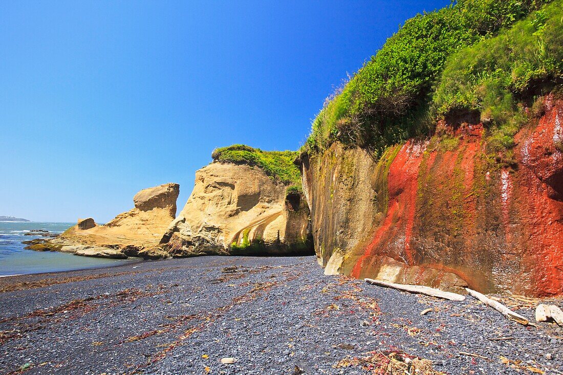 Depoe Bay, Oregon, Vereinigte Staaten Von Amerika; Ebbe und Arch Rock