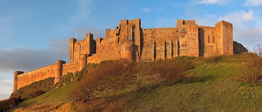 Bamburgh, Northumberland, England; Bamburgh Castle