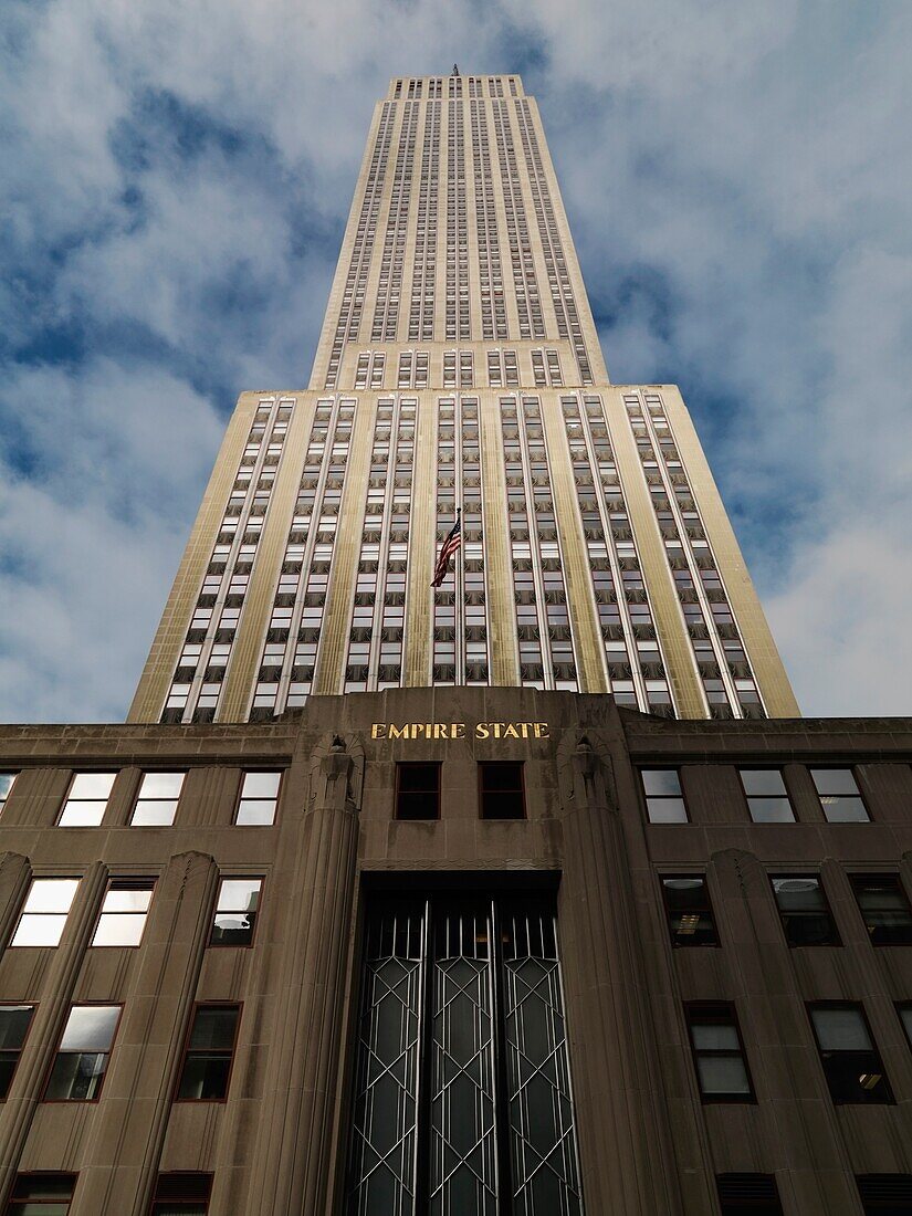 Außenseite des Empire State Building, Manhattan, New York, USA
