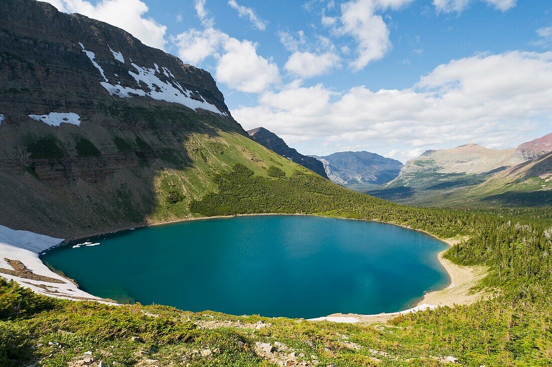 Pitamakan Lake From Cutbank Pass, Glacier National Park, Montana, Usa