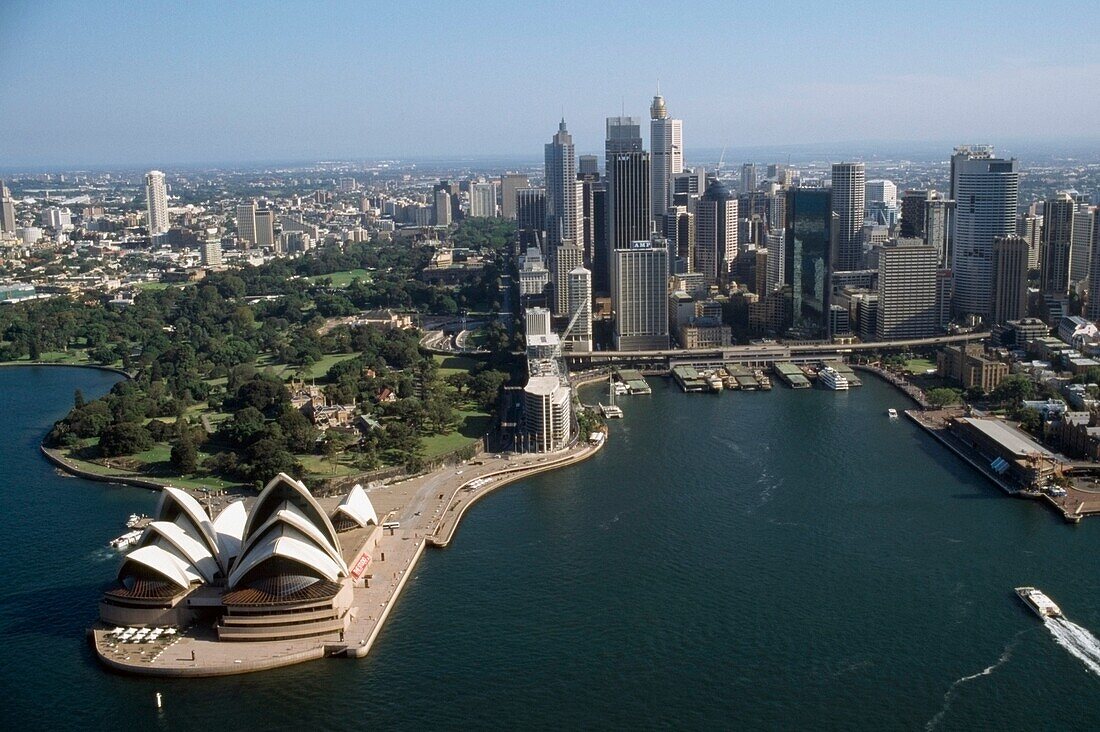 Air View Of Sydney Harbour With Sydney Opera House