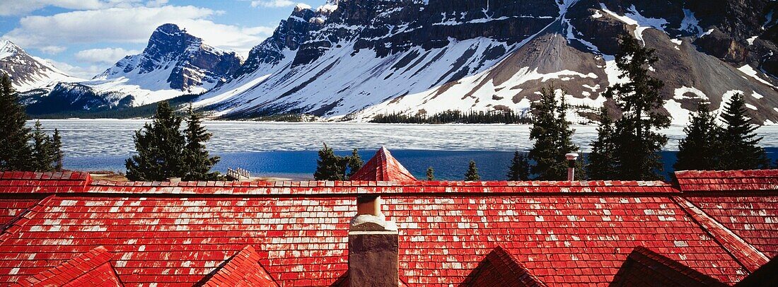 Das Dach der Jasper Park Lodge.