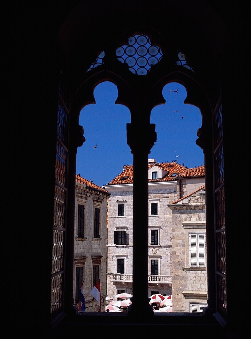 Looking Out Of Window Of Rectors Palace