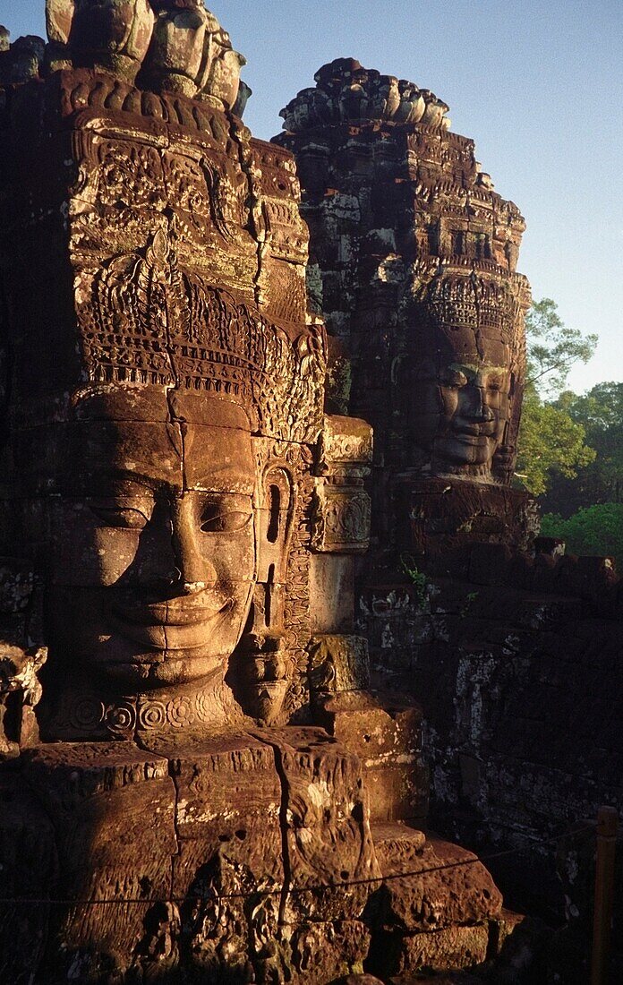 Giant Buddha Head At Bayon Temple