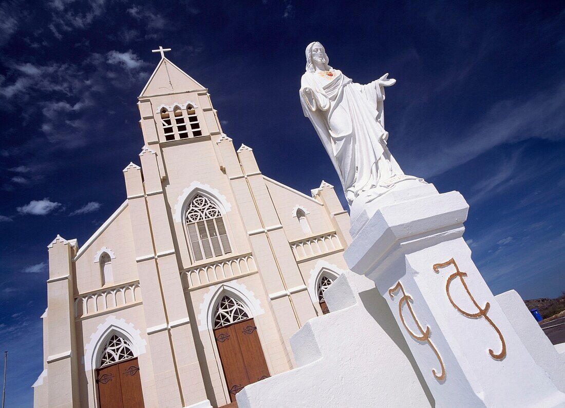 Statue Of Jesus Outside Church