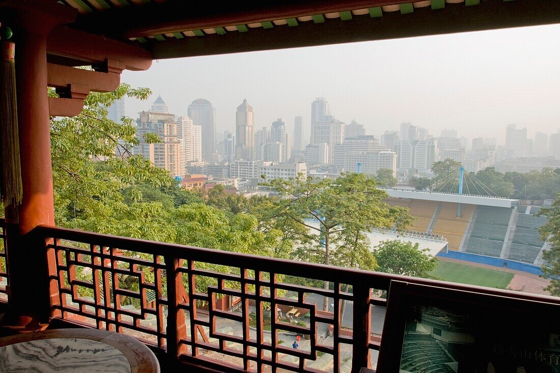 Canton Yuexiu Park Viewed From Zhenhai Tower