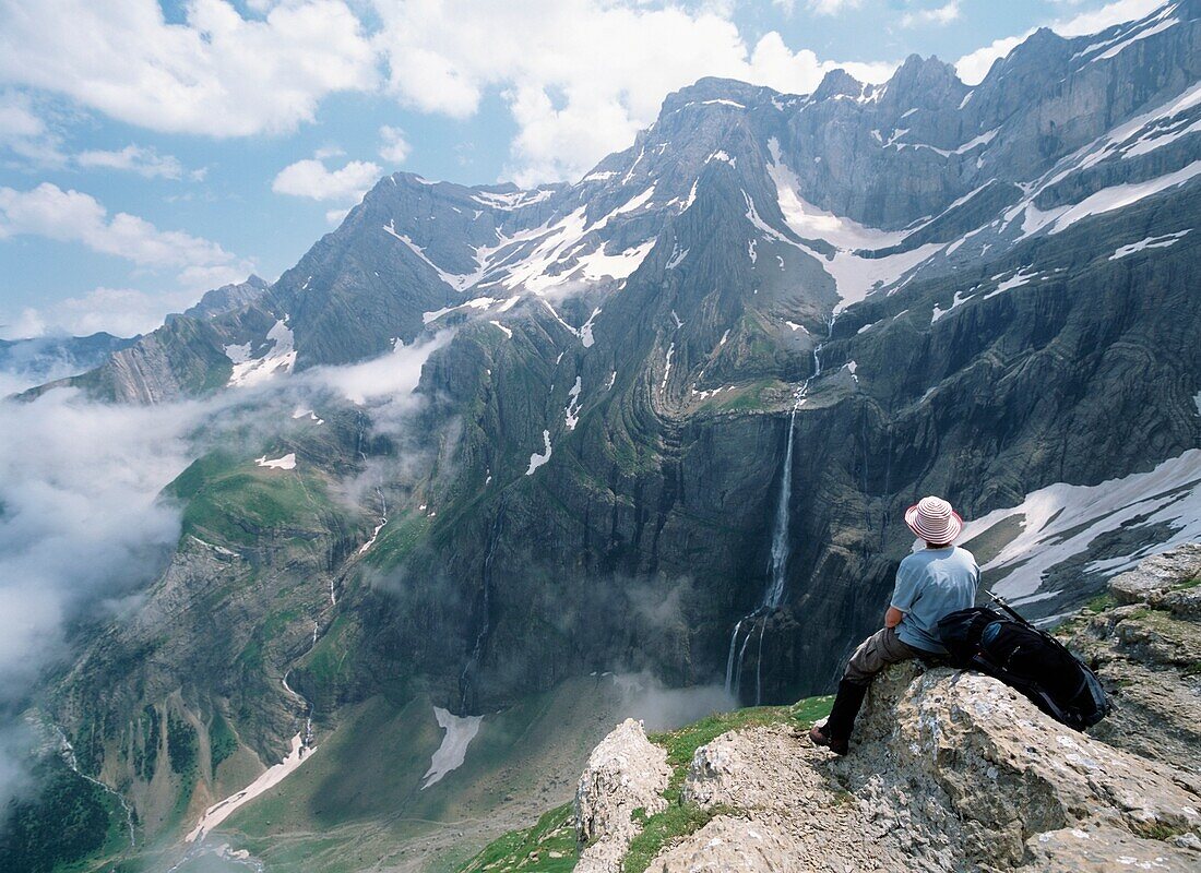 Cirque De Gavernie And Highest Waterfall, Pyrenees