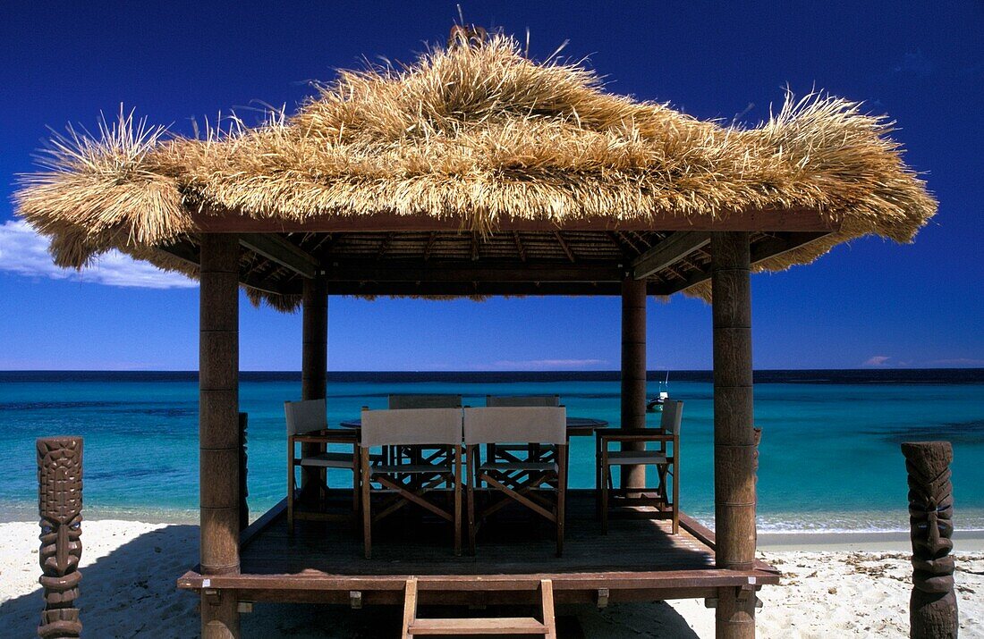 Straw Shelter On Pampellone Beach,Ramatuelle; St. Tropez, France