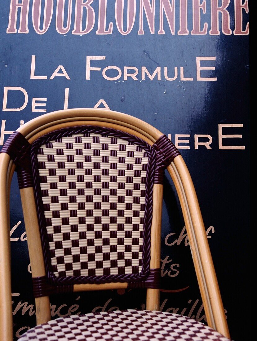 Cafe, Chair And Menu, Close Up