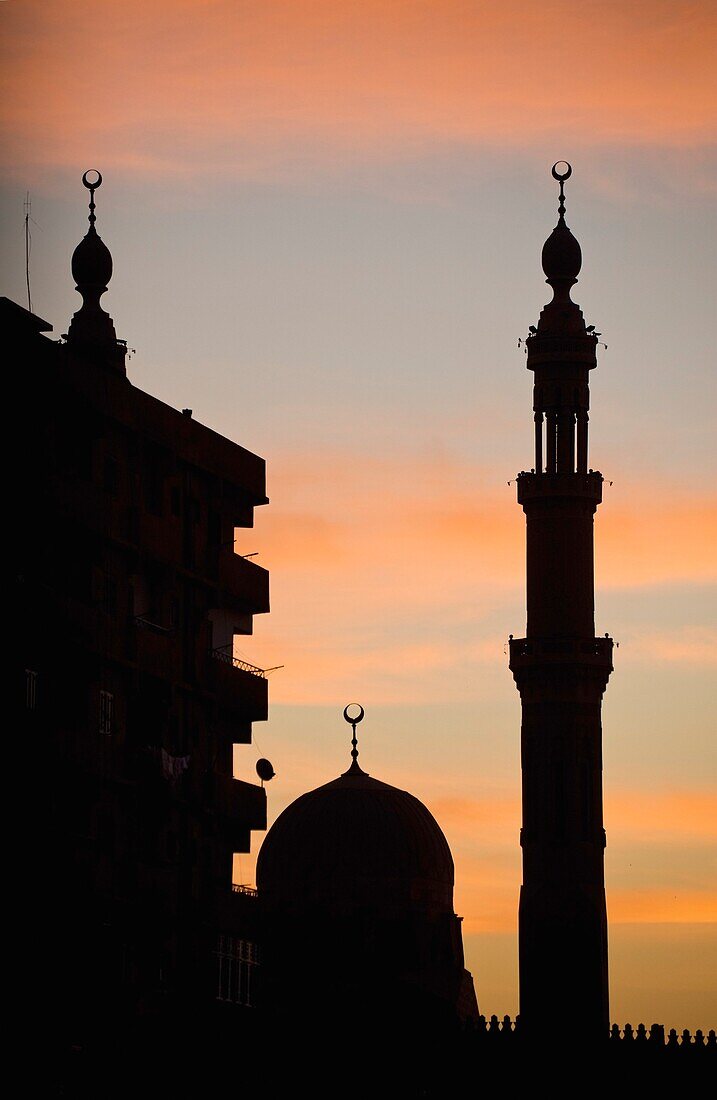 Silhouette Of Block Of Flats And Mosque