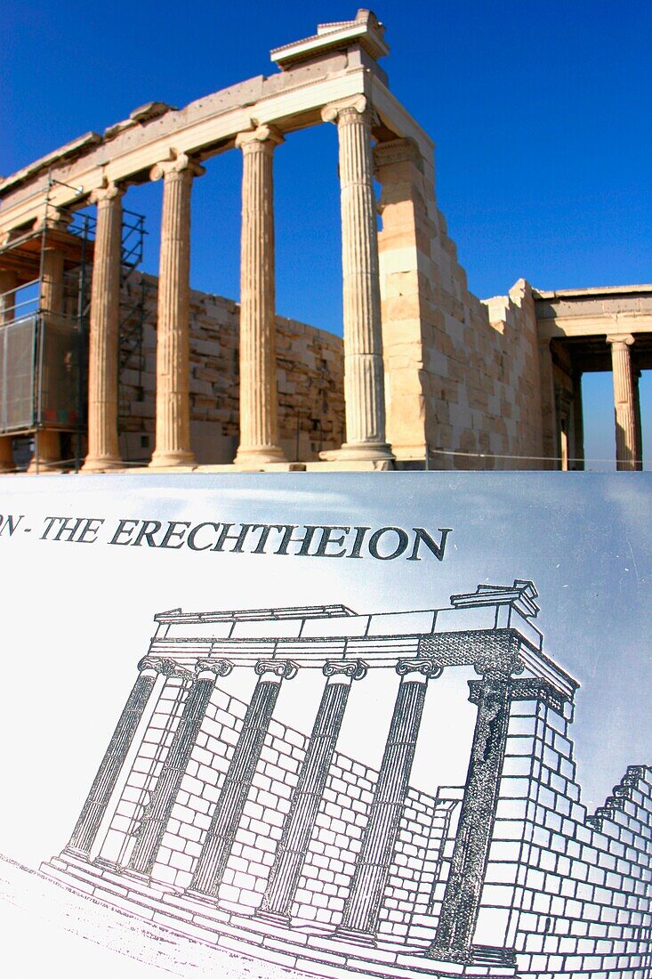 The Erechtheion And Sigh At The Acropolis