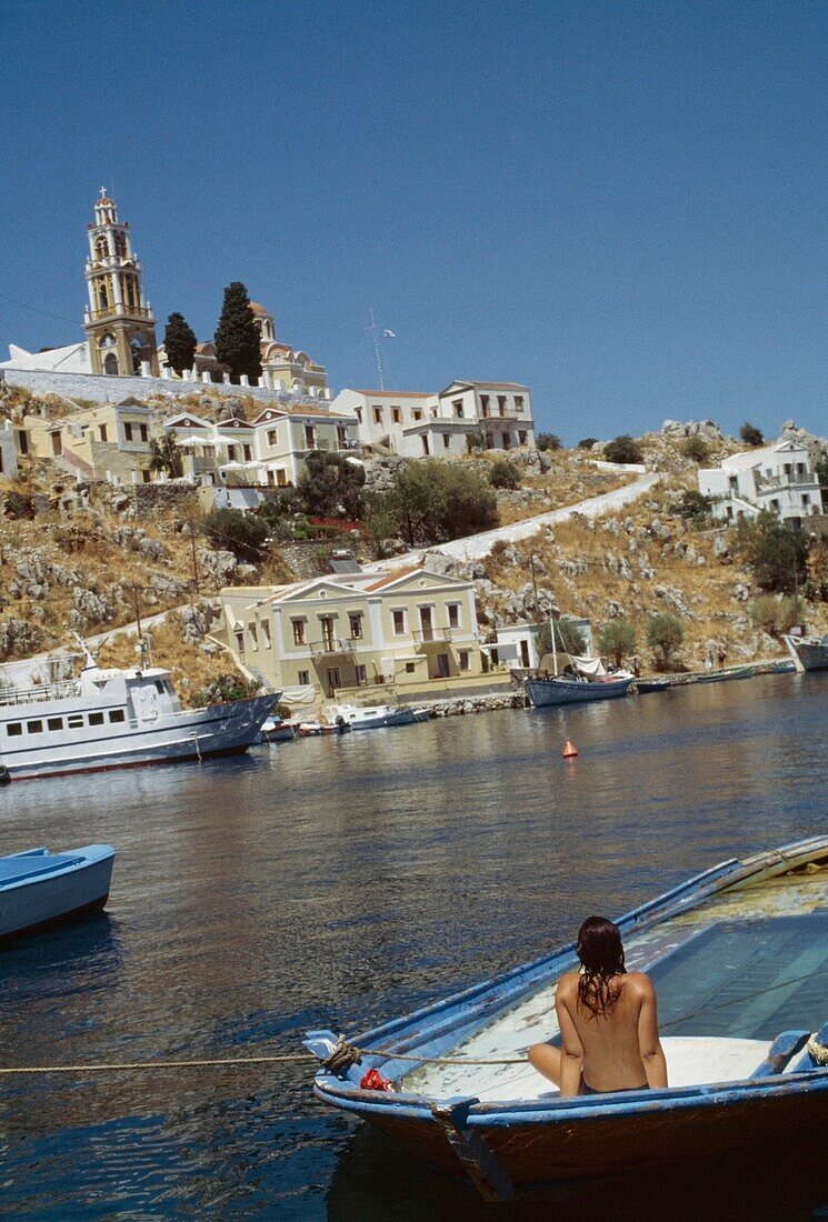 Person Sunbathing On Boat