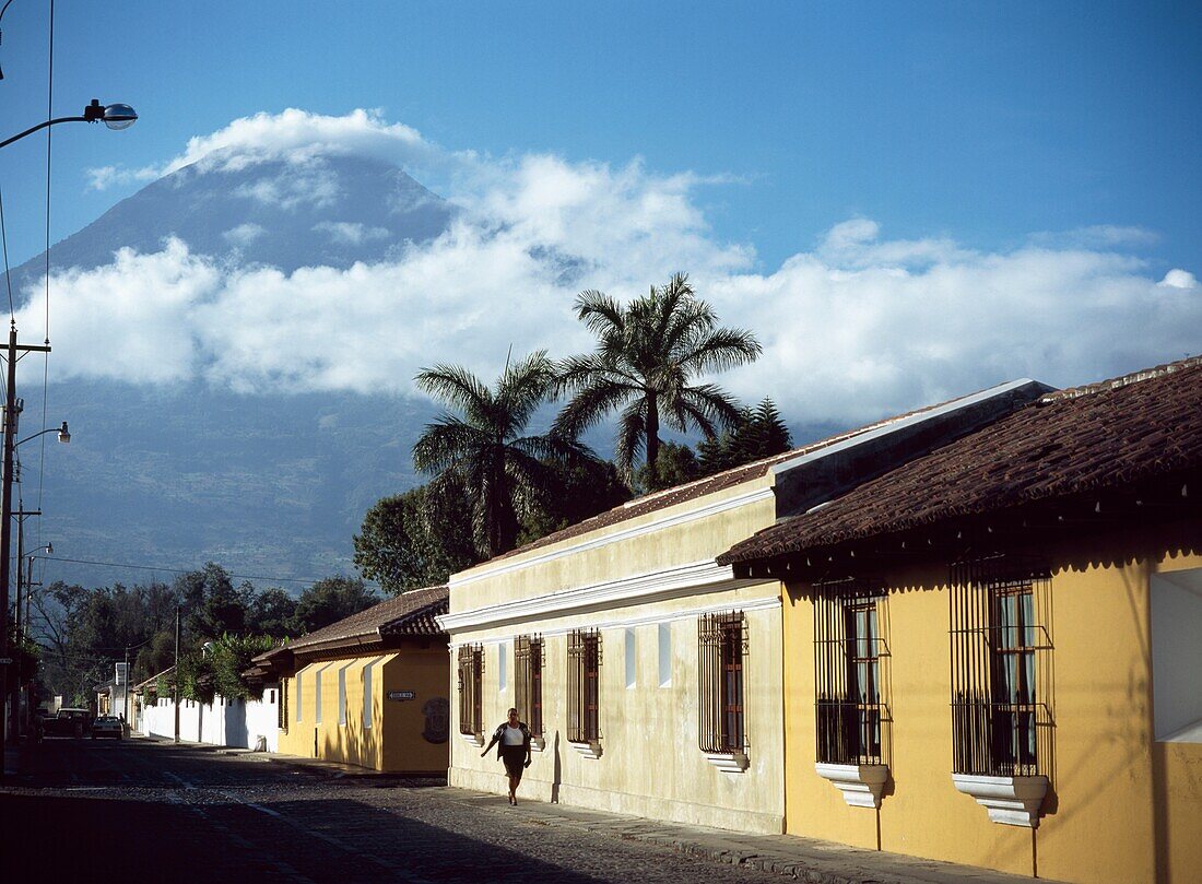 Street And Volcano